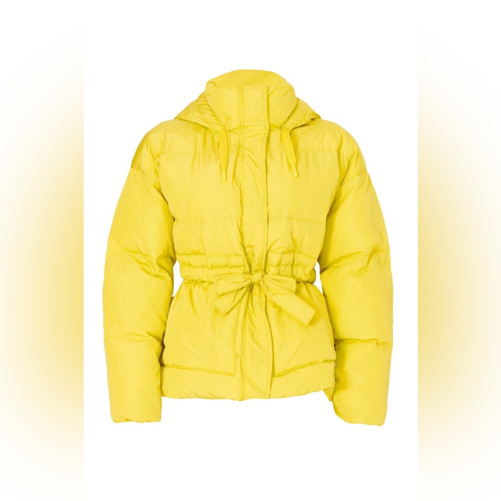 OOF Yellow Women's Puffer Jacket 46/US10 - Picture 12 of 13